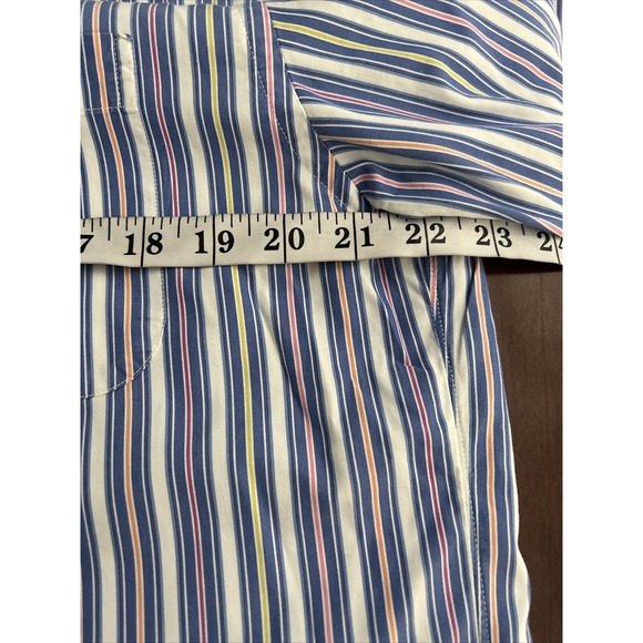 Brooks Brothers Shirt M Blue Multi Color Stripe Country Club Button Down Men - Picture 5 of 7